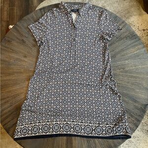 Max Edition‎ Navy Floral Print Shirt Dress – Size XL